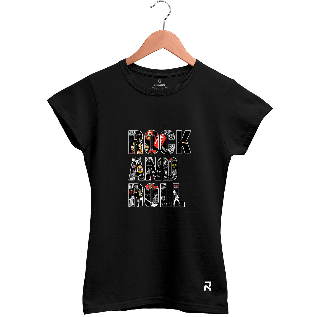 Camiseta Baby Look Feminina Rock and Roll Bandas
