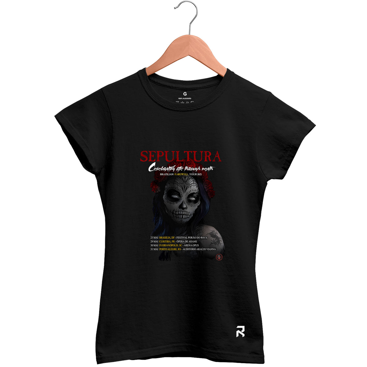 Camiseta Baby Look Feminina Tour Sepultura 25