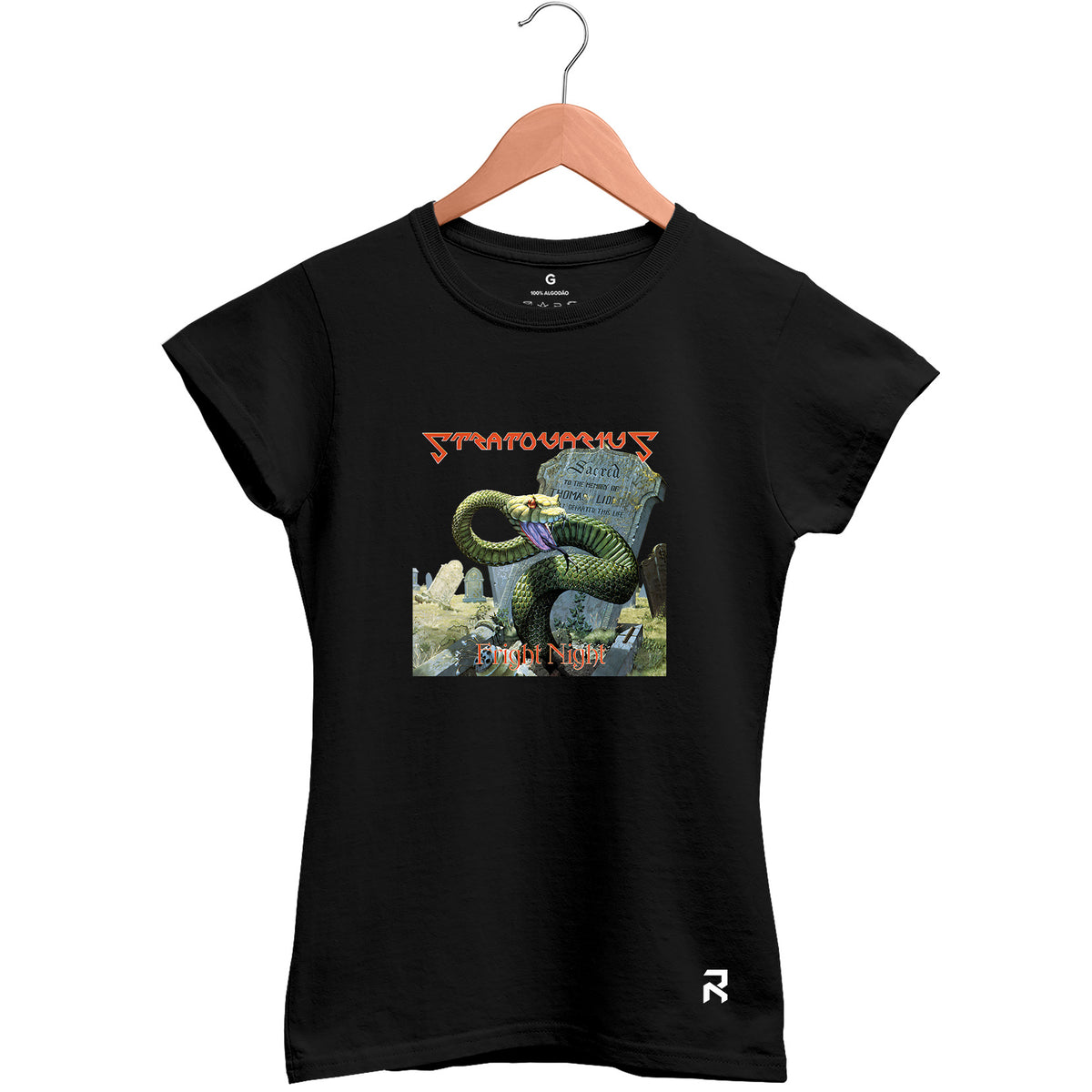 Camiseta Baby Look Feminina Snake Stratovarius