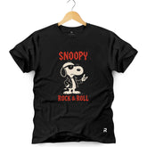 Camiseta Masculina Snoopy Rock