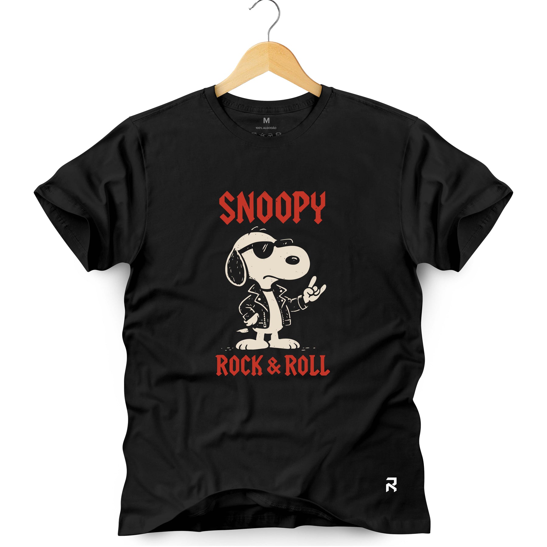 Camiseta Masculina Snoopy Rock