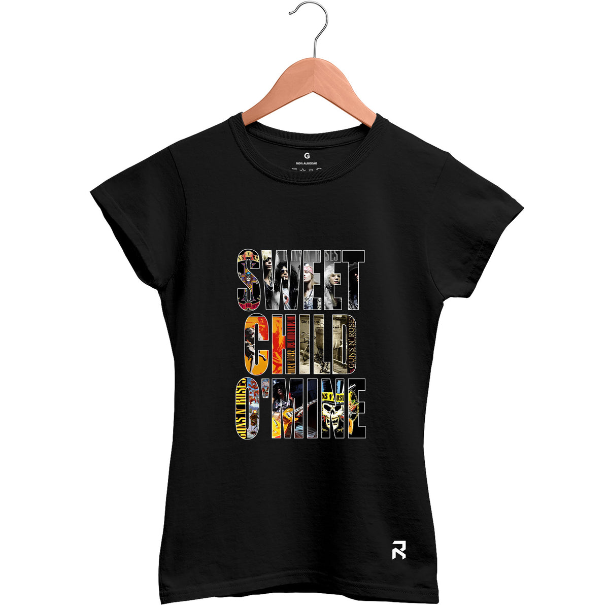 Camiseta Baby Look Feminina Sweet Child Guns