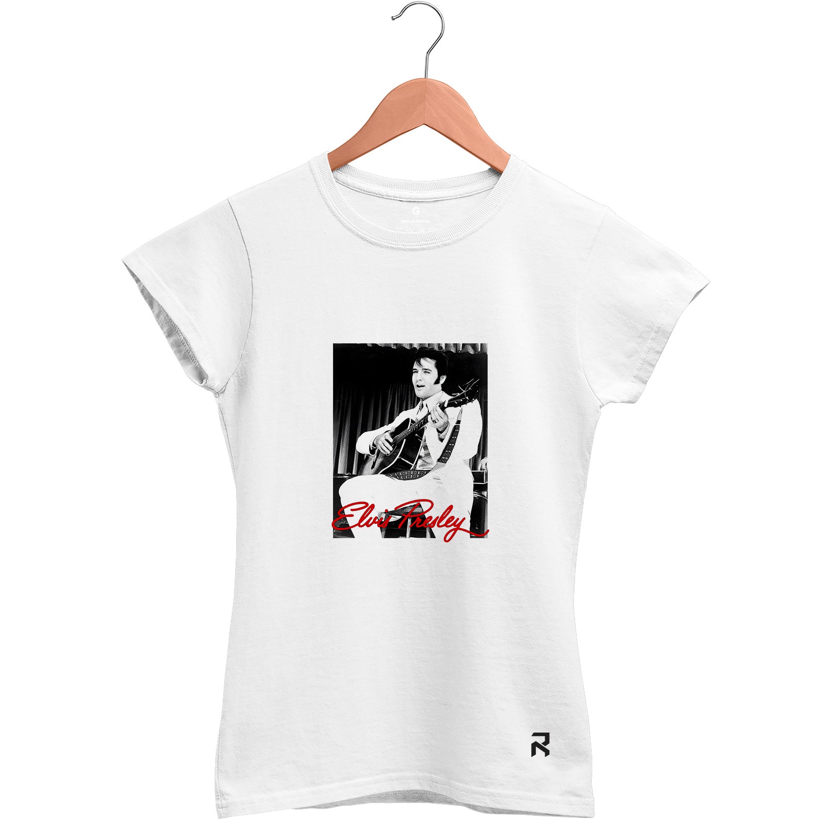 Camiseta Baby Look Feminina Violão Elvis