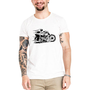 Camiseta Masculina Moto Veloz Harley - Clube Rock - P-MASC-062-BC - P - Branca -
