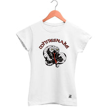 Camiseta Baby Look Feminina Whitesnake - Clube Rock - P - Branca -